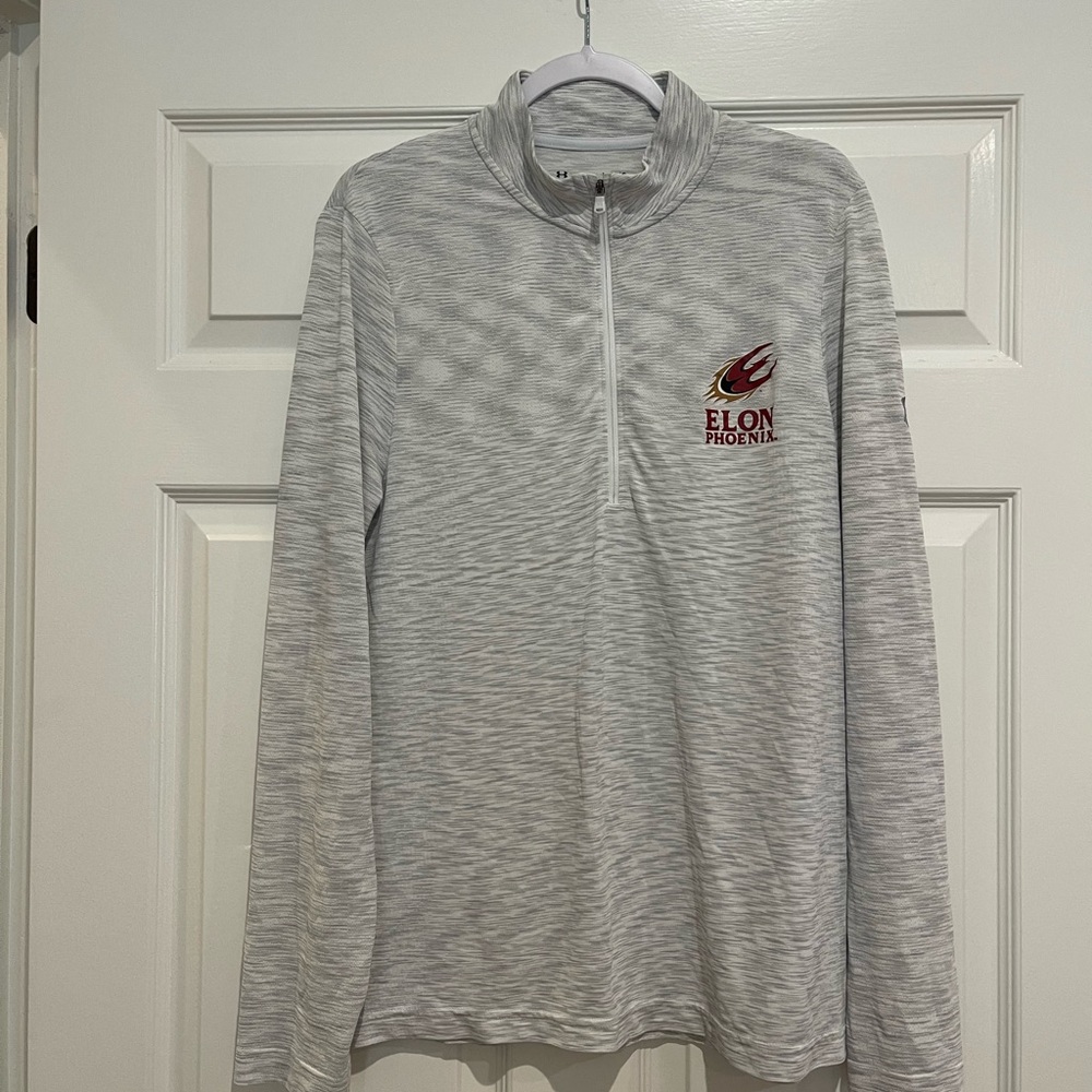 Elon Under Armour Light Gray Quarter-Zip Sweatshirt